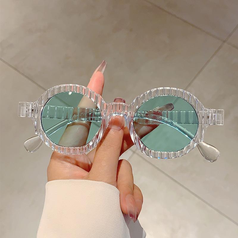 New Unique Round Sunglasses Women Fashion Double Color Shades UV400 Men Punk Trending Y2K Gradient Outdoor Cycling Sun Glasses