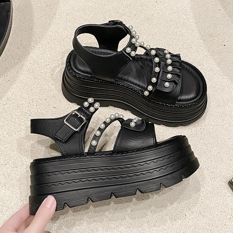 Summer Women Casual Slippers Women's Muffin Shoes Ladies Thick Soled Casual Sandals Adult Casual Beach Shoes Female Jelly Shoes