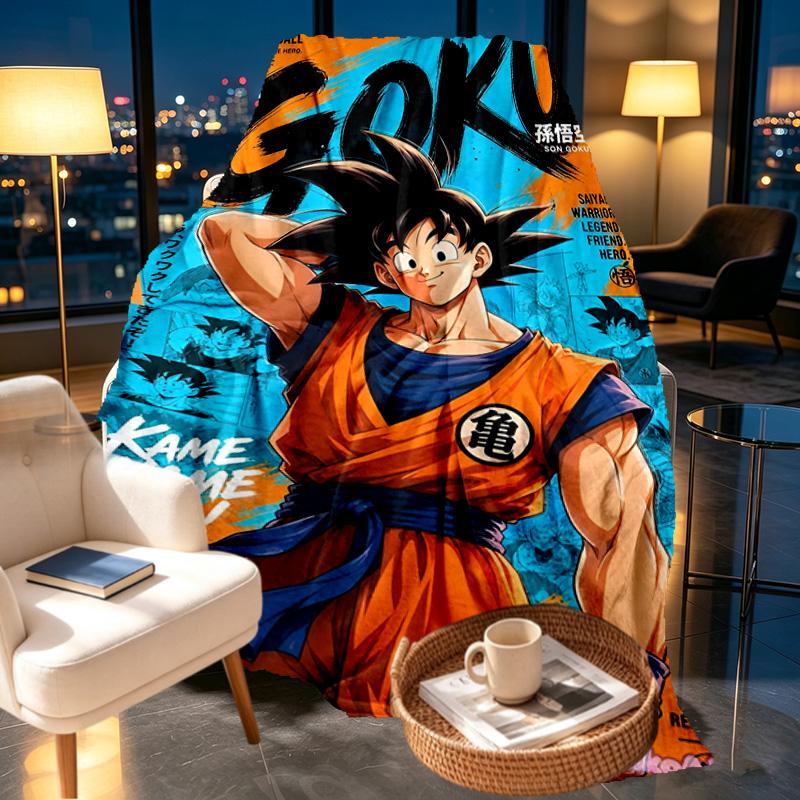 DRAGON BALL Print Blanket - Soft & Comfortable, for Bedroom, Travel, Sofa, Home Decoration - Birthday Christmas Gift for Friend