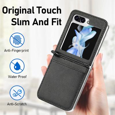 Ударопрочный чехол для мобильного телефона Samsung Galaxy Z Flip6 5G Flip5 Flip 6 5 Flip4 Flip3 Flip2 Flip1 Flip 1 2 3 4 держатель для карт