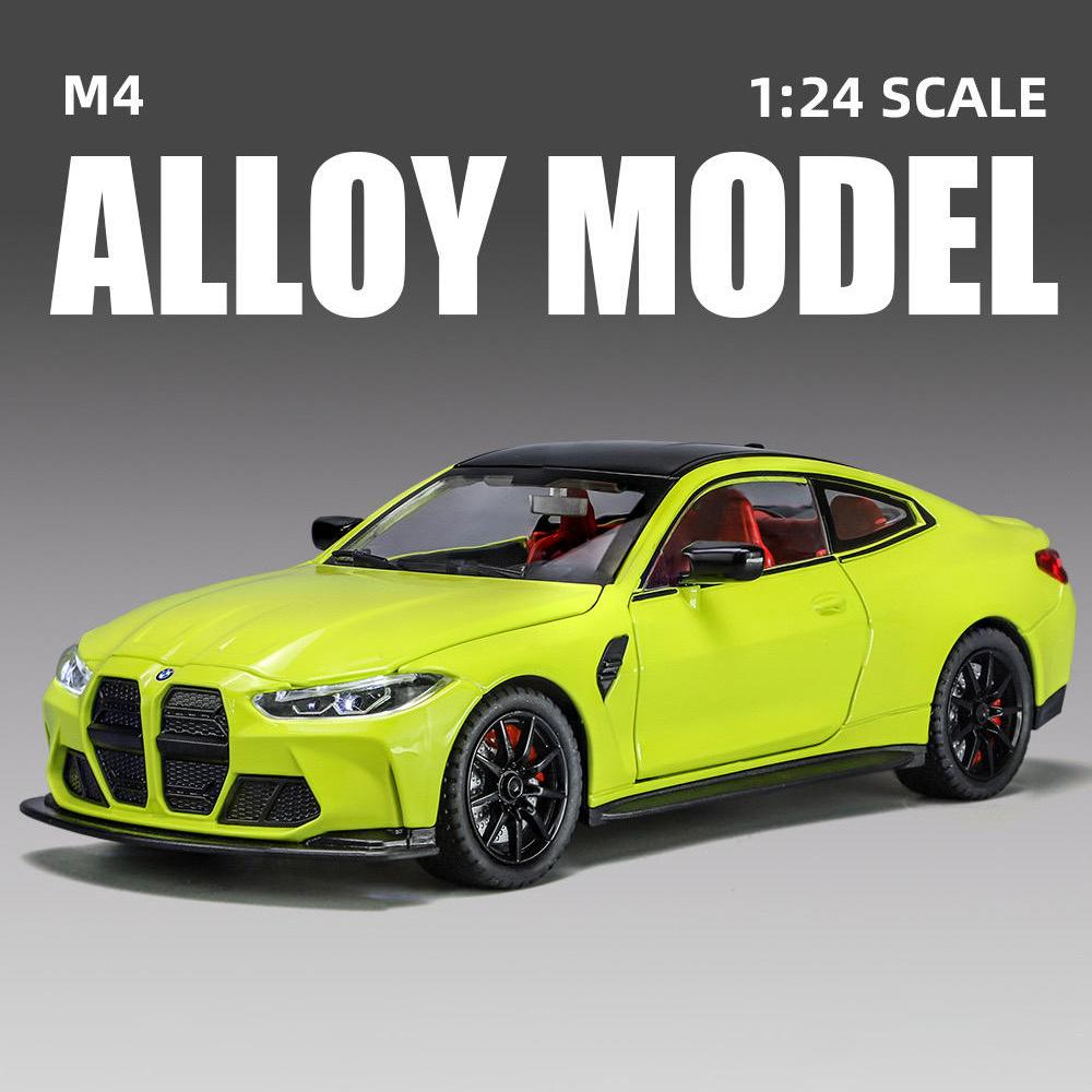 Новый 1:24 BMW THE M4 IM литой миниатюрный автомобиль из металла масштабная модель автомобиля звук свет имитация коллекция детский игрушечный автомобиль подарок