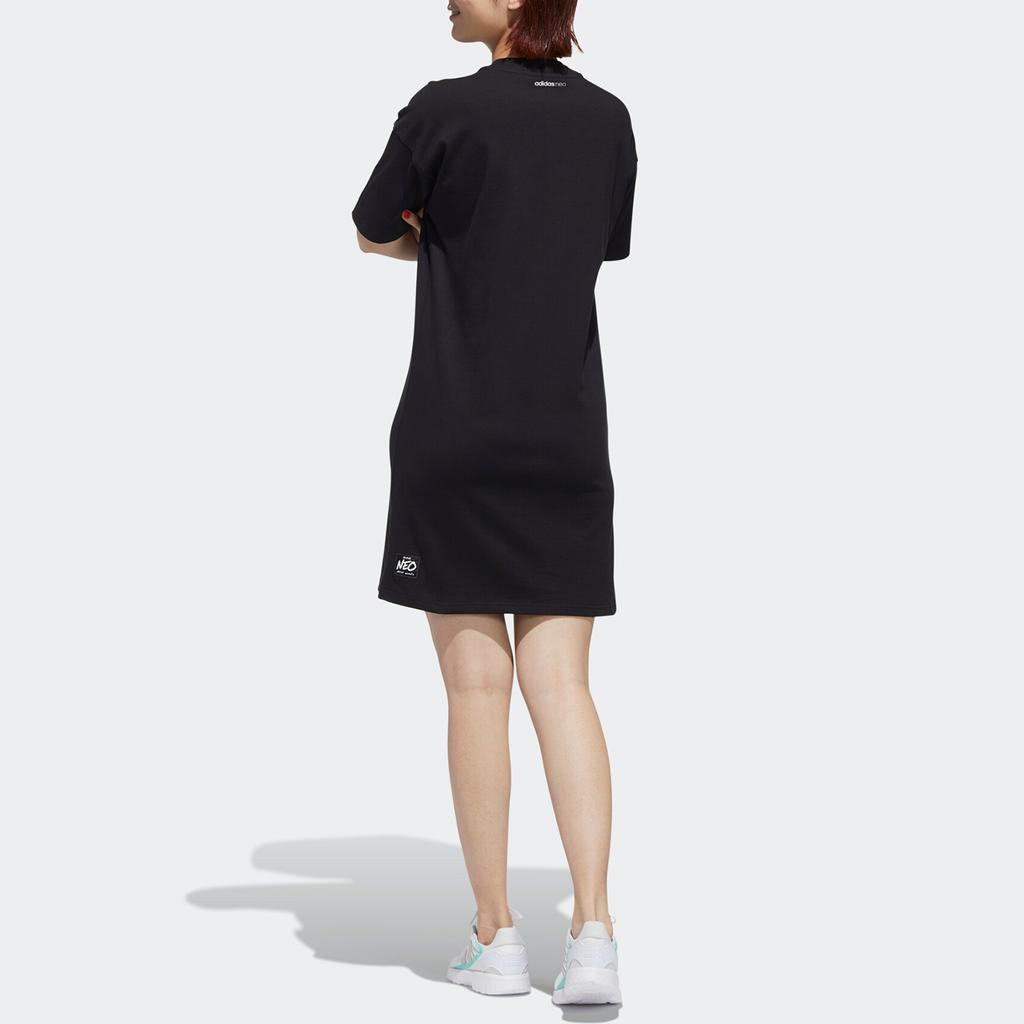 adidas Платье Neo с коротким рукавом Женское Черное GP5808