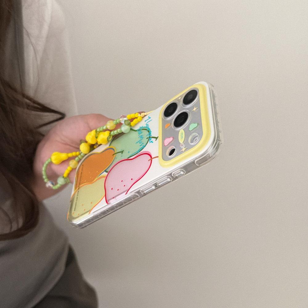 Яркий чехол для телефона с полым дизайном в виде груши для iPhone 16 и Apple 17 Pro Max