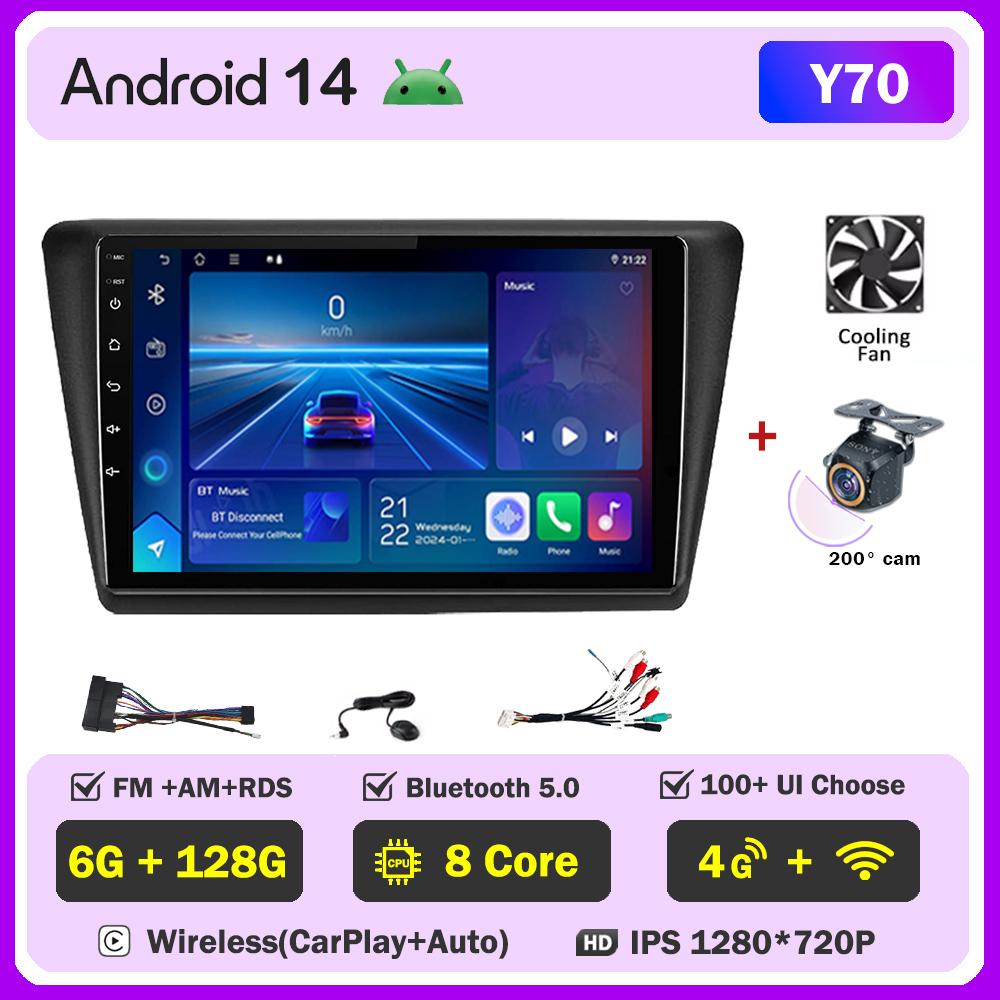 Для Skoda Rapid NH3 NH1 2012-2020 автомобильный радиоплеер Car Carplay экран Autoradio Mirror Link сенсорный экран интеллектуальные системы автомобиля