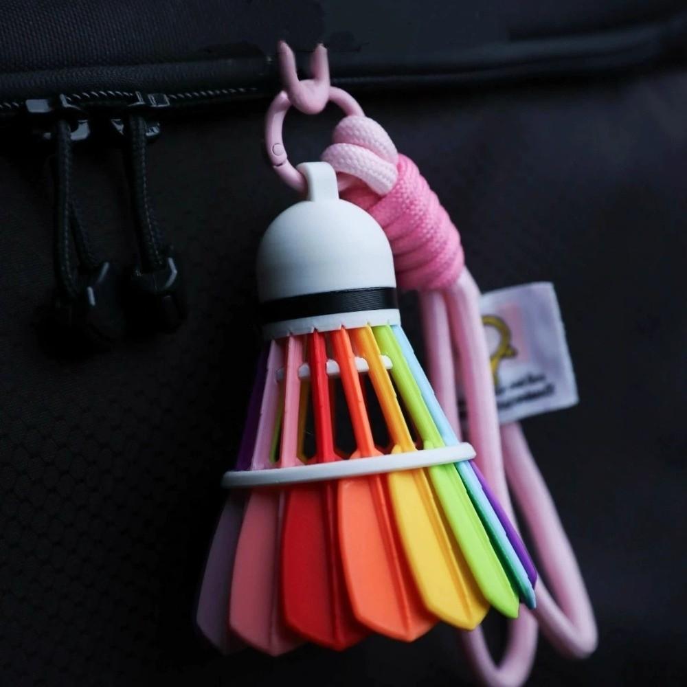 Funny Badminton Bag Pendant Creative 3D Printing Keyring Badminton Keychain Badminton Enthusiast