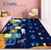 Childish Style Carpet Machine Washable Carpet Cartoon Hopscotch Floor Mats, Children's Room Non-Slip Bedroom Rugs