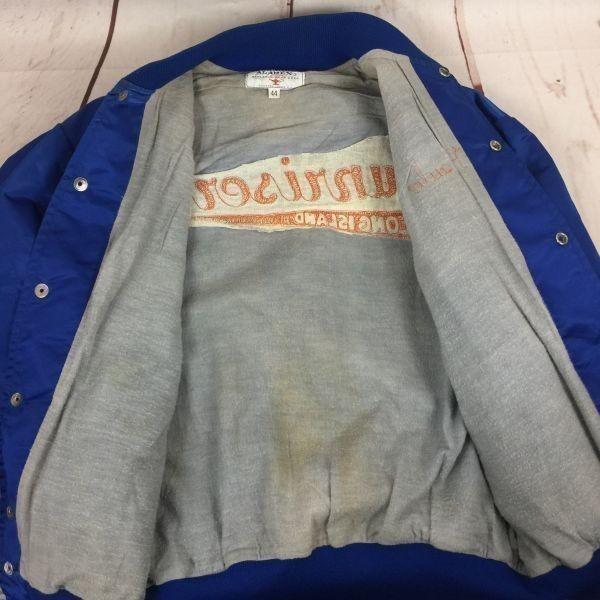 Aladen Винтажный Стадионный Бомбер Синий M-L(ИСПОЛЬЗОВАЛ)