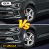 D-Lumina Front/Rear LED Side Marker Lights for Chevy Camaro 2016-2024 | Smoked Lens 6th Gen Camaro Bumper LED Sidemarker White, Pack of 2
