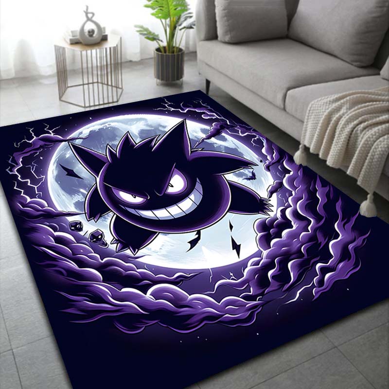Best Seller! Poke Mon Gengar Area Rug Cute Carpet for Living Room Kids Bedroom Sofa Doormat Kitchen Home Decor,Non-slip Mat Gift