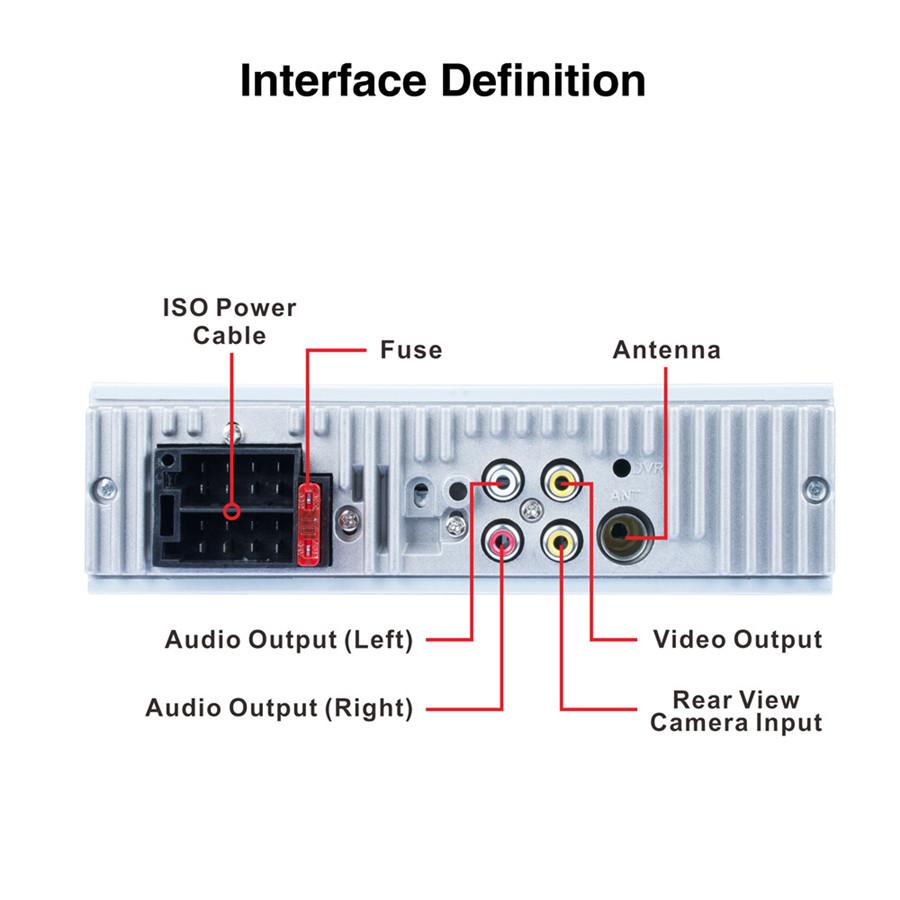 4.1" 1DIN 1080P HD Автомобильный Цифровой MP5 Стерео Аудио MP3 Плеер В Панель Приборов FM Радио Bluetooth 7 Цветов