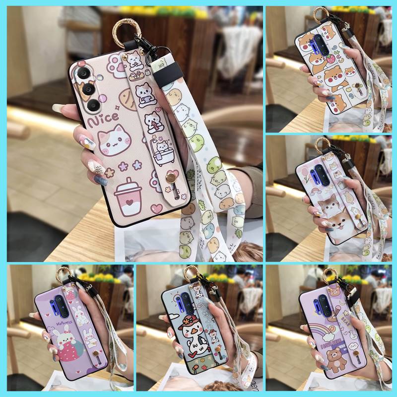 Wristband Cartoon Phone Case For Samsung Galaxy A16 5G/SM-166P/E Dirt-resistant Anti-knock Fashion Design Back Cover