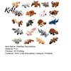 Creative Gifts for Kids 21PCS 3D Printed Articulated Animal Figurines Set, Mini Flexible Joints Figures, Realistic Figurine Collection Desktop