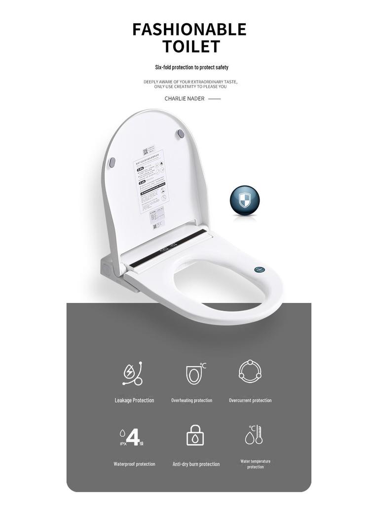 Универсальный умный чехол для сиденья унитаза с подогревом — многофункциональный для использования дома и в гостиницах.