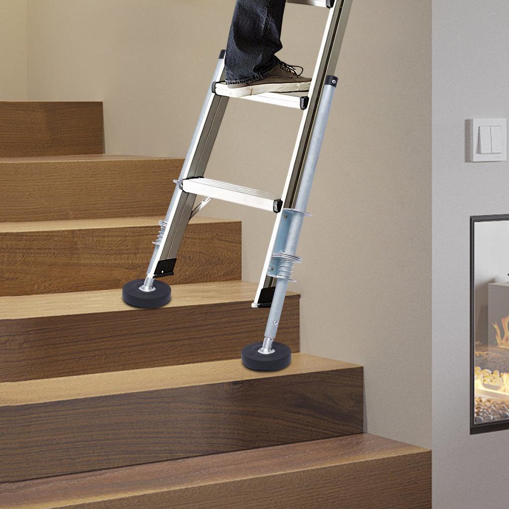 18.5-22.44in Ladder Support Foot Levelers, Universal Stair Ladder Stabilizers, Ladder Aide Leveling Feet for Extension Ladders