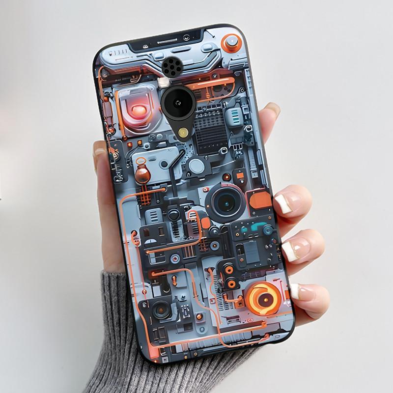 Корпус Для Nokia 150 2G 2023 TA-1582 Чехол Эстетичный Роскошный Милый Крутой Мальчики Девочки Черный Матовый Мягкий ТПУ Полностью Защитная Задняя Крышка