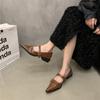 Fashion 2024French Spring Autumn Temperament Thick Heel Black Mary Jane Single Shoes Women's Shoes Zapatos Mujer