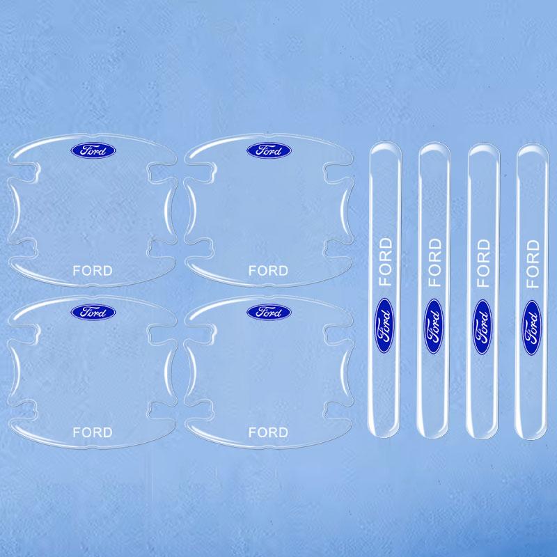 Car Door Handle Bowl Anti-Scratch Sticker Anti-Collision Strip For Ford Escape Kuga Mondeo Ecosport Fiesta Focus 2 3 MK1 MK2