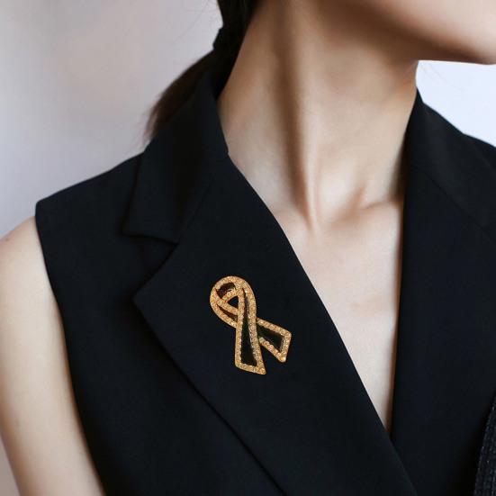 Брошь Сверкающие Стразы Инкрустированный Дизайн Бантика Булавка Свитера Воротники Шляпы Сумки Пальто Шарфы Значок