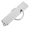 Outdoor Survival Whistle with Keychain Aluminum Alloy Double Tubes Whistle Silver