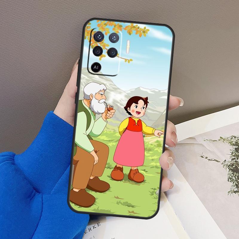 Мультяшный чехол для телефона Хайди для OPPO A54 A74 A94 A53S A1K A15 A16 A3S A5S A83 A91 A93 A5 A9 A53 A31 A52 A72