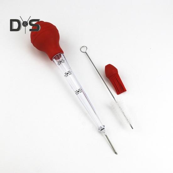 1 комплект Baster Set Насос для приправ Компактная силиконовая прозрачная кисточка-инжектор для индейки