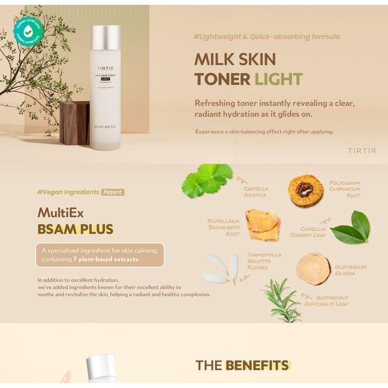 TIRTIR Молочный тоник для лица Light