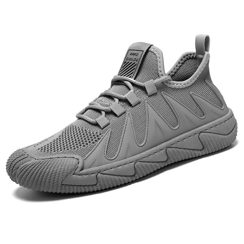 Мужская обувь прямая трансляция взрыв лето новая дышащая сетка повседневная обувь весна и осень мягкая подошва вязаная спортивная обувь