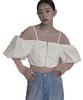 Miette Fringe Jacquard Bustier RFXN2174 Free Size Ivory Off-the-Shoulder Women's