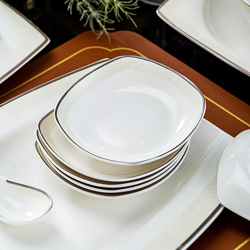 Haoya Jingdezhen 58-предметный набор легкой роскоши из керамики для ужина