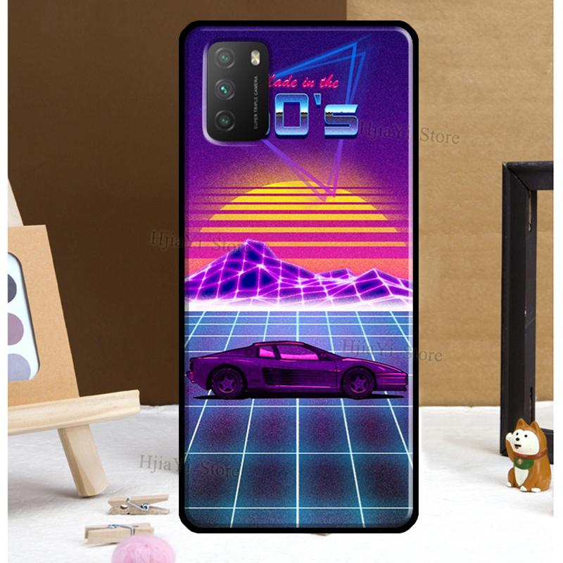 Неоновый Ретровейв 80-х винтажное искусство Чехол Для POCO F3 M4 M3 X4 GT X3 Pro Чехол Для Xiaomi Mi 12 Pro 12X Mi 11 Lite 10T 11T Pro
