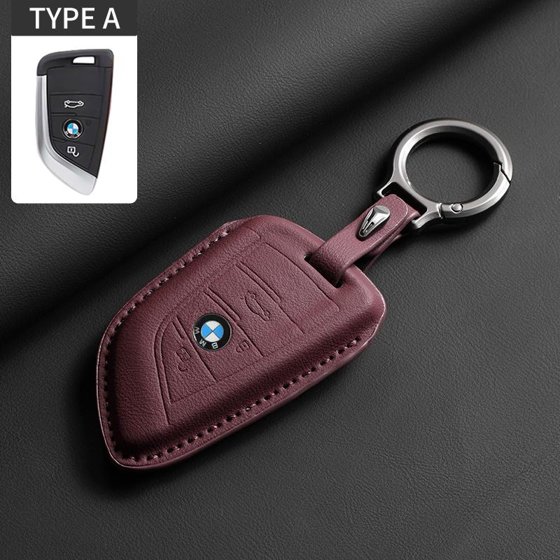 Leather Car Key Case Full Flip Shell For BMW 1 3 5 7 Series 320i 530i 550i F20 F15 F16 F48 G20 G30 G01 G02 G05 G11 X1 X3 X4 X5 NH8