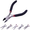 New Jewelery Making Tool Hand Tools Pliers Equipment Side-Cutting Metal Wire Bent Nose Round Short Chain-Nose Pliers 6 Style 1 Set
