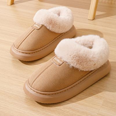 Женские хлопковые тапочки зимние плюшевые пушистые новые парные домашние тапочки на толстой подошве с удобной нескользящей подошвой мужские хлопковые туфли