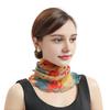 Yousheng Women Floral Chiffon Ring Scarf Neck Guard False Collar Elastic Bib Wraps Travel Scarf Versatile Accessory
