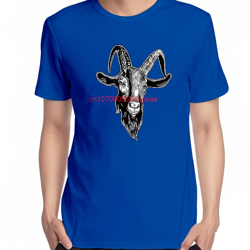 Unisexs Funny Horror Retro Witch Satan Goat Devil Graphic Tshirt Cotton Tops Tees New Arrival