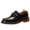 Amazon Popular Men'S Shoes Business Casual Loafers Men'S Genuine Leather Buckle British Style Lazy One Pedal Leather Shoes