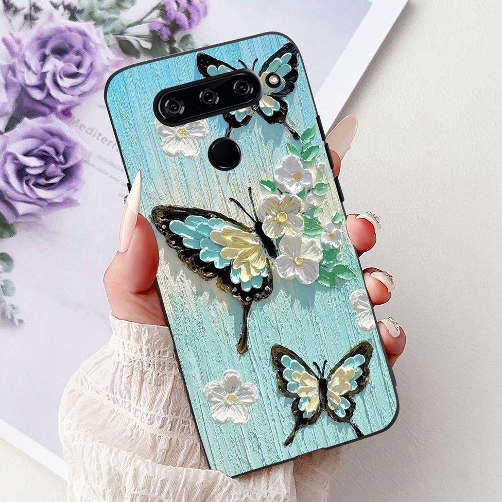 Чехол For LG V40 ThinQ Чехол-крышка Силиконовый Роскошный Модный Милый Кот Крутой Ударопрочный Бампер Корпус Для LG V405 LM-V405 LM-V409N