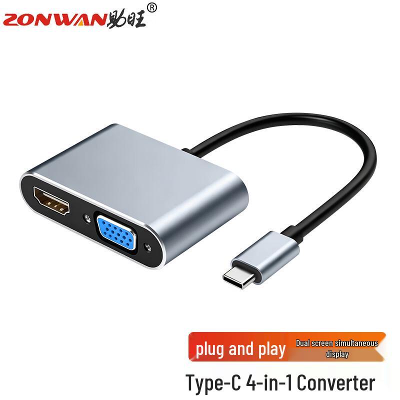 Многопортовый USB/Type-C хаб и док-станция Zonwan