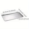 1/4pcs Stainless Steel Serving Tray for BBQ, Roasting, Baking, and Steaming Flat Bottom Plate with Food Storage Container