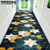 Geometric Style Long Corridor Carpet Non-slip Hall Runner Easy Clean Hallway Area Rugs Washable Porch Entry Doormat