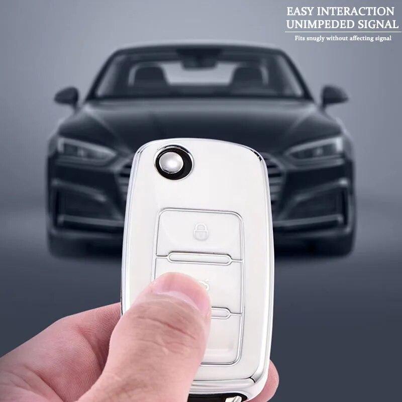 Новый Чехол-Крышка Корпус из ТПУ для Автомобильного Брелока Подходит для Volkswagen Vw Polo Golf Passat Tiguan Beetle Caddy T5 Up Eos Skoda Octavia Seat Leon Altea