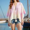 Women's Summer Boho Knitted Tassel Shawl Hollow Defense Cape Hood