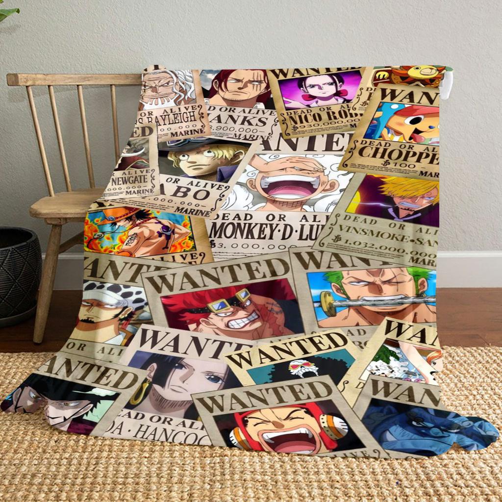 Плед с принтом Luffy из One Piece, высококачественный ворсистый плед, теплый и мягкий, подходит для диванов, кроватей, походов и офисов.