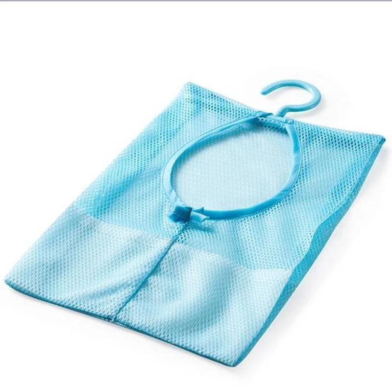 Подвесная сетчатая сумка для хранения одежды, игрушек, органайзер для белья, крючок для белья, нижнее белье, кухонная ванная комната, сетка для дома и улицы