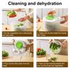 Salad Spinner Vegetable Dryer Large Capacity Vegetable Dehydrator Manual Vegetable Salad Spinner Drain Basket for Washing Greens Berries