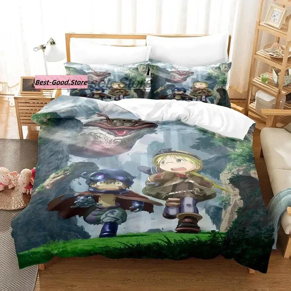 New Made In Abyss Bedding Set Duvet Cover Sheet Printed Bed Set Pillowcase Bed Full Queen King Size Comforter Bedroom
