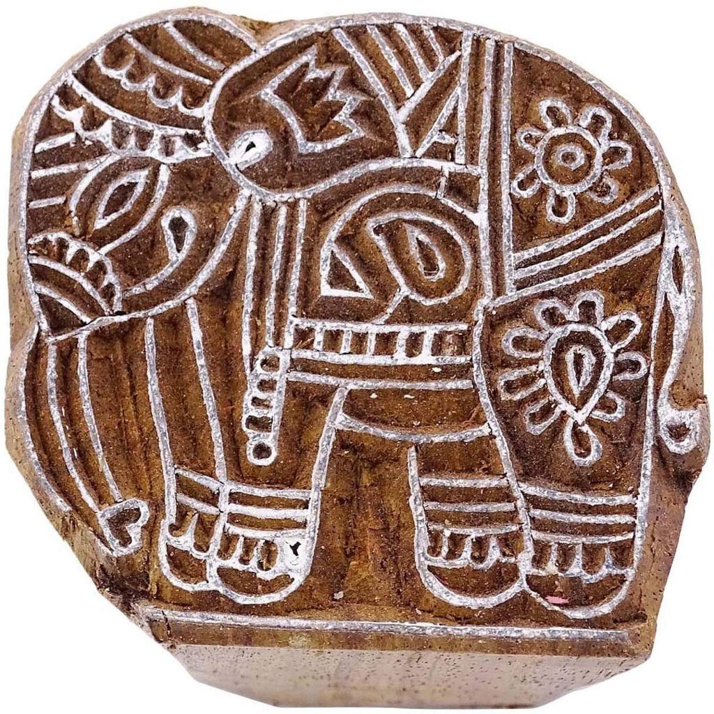 Декоративный деревянный печатный блок индийский деревянный коричневый ручной работы текстиль