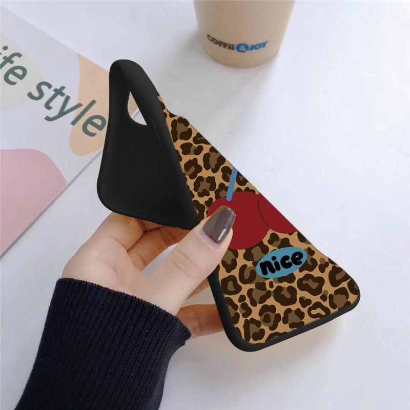Чехол Leopard для iPhone Samsung A55 A35 M34 S24 Xiaomi Redmi 13 Pro 14C Huawei Honor противоударный бампер для телефона черный матовый TPU с защитой от царапин и полным покрытием