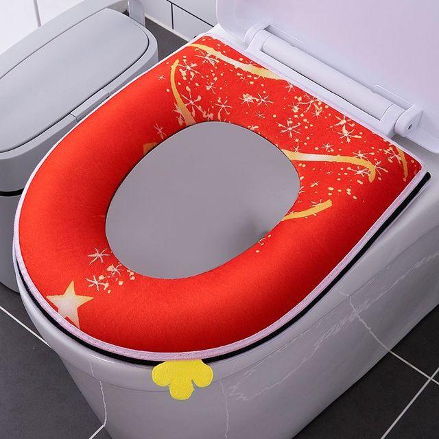 New Sale Toilet Cushion Household Set Toilet Seat Cover 1 /2 Piece Set Universal Toilet Cushion Zipper