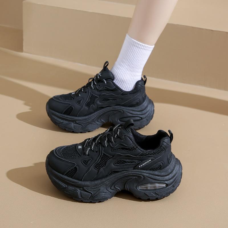 Новые папины кроссовки женские осенние студенческие спортивные беговые повседневные туфли на платформе с увеличением высоты